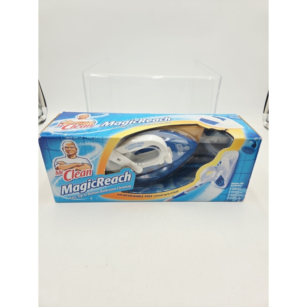 NEW Mr Clean Magic Reach All In One Cleaning Tool Starter Kit Detachable Pole